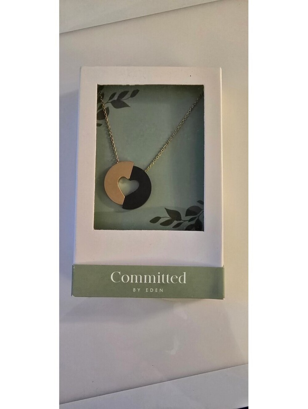 Jewelry by Eden Committed Two Tone Heart Necklace New in Box